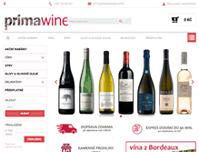 Tablet Screenshot of primawineshop.cz